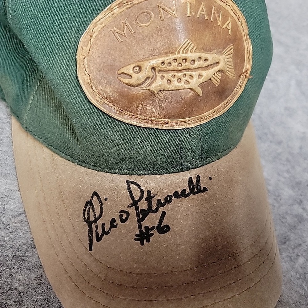 Montana Trout Fishing Hat Cap Green Strapback Men One Size Rico Petrocelli #6 - Picture 8 of 8